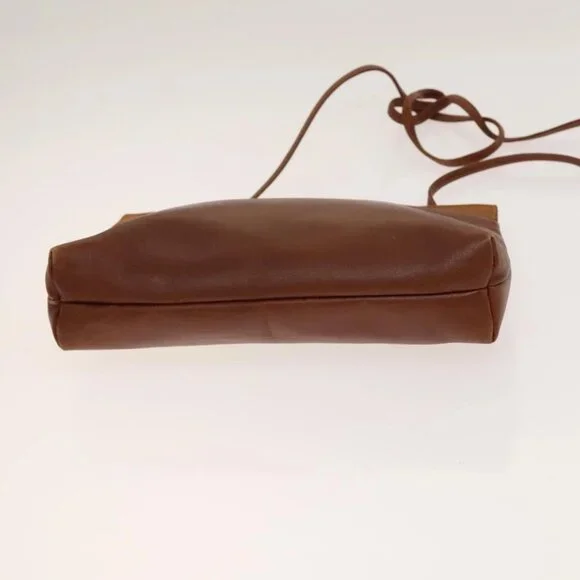 Salvatore Ferragamo Vala Shoulder Bag Leather 2Set Brown Auth am8995